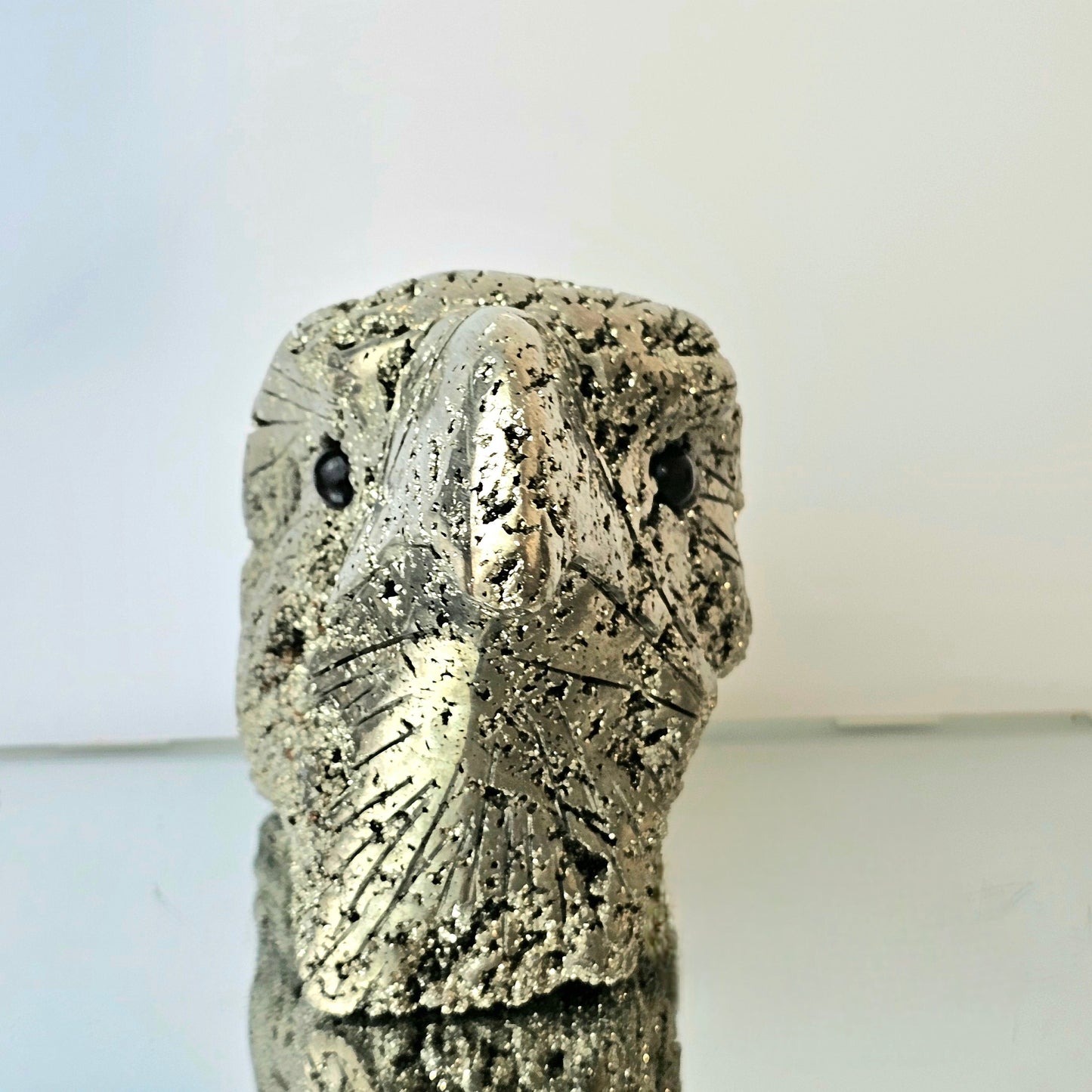 Peruvian Pyrite Crystal Carving - Eagle (#5)