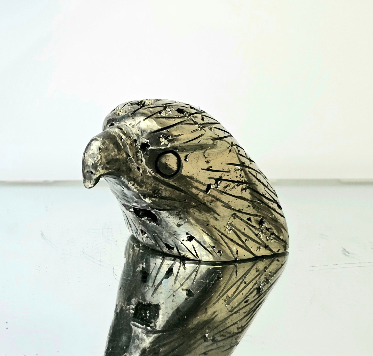 Peruvian Pyrite Crystal Carving - Eagle (#1)