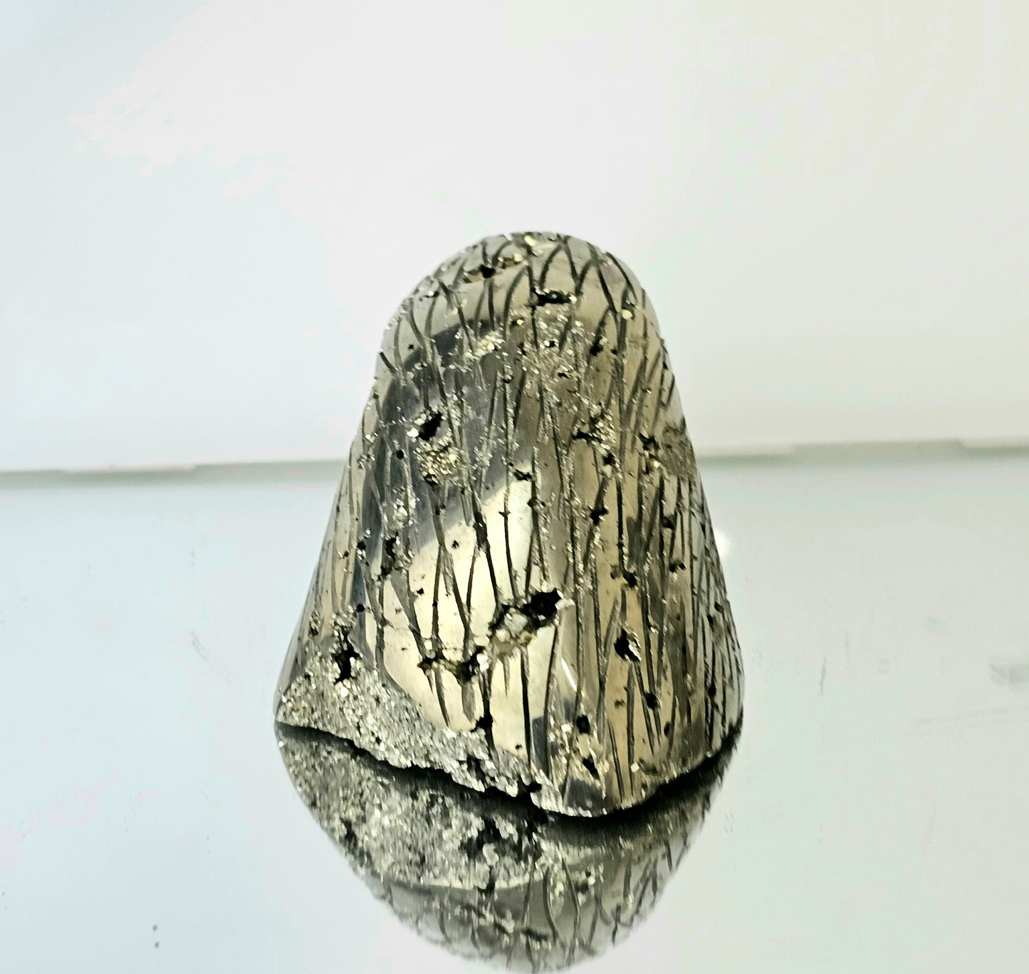 Peruvian Pyrite Crystal Carving - Eagle (#1)