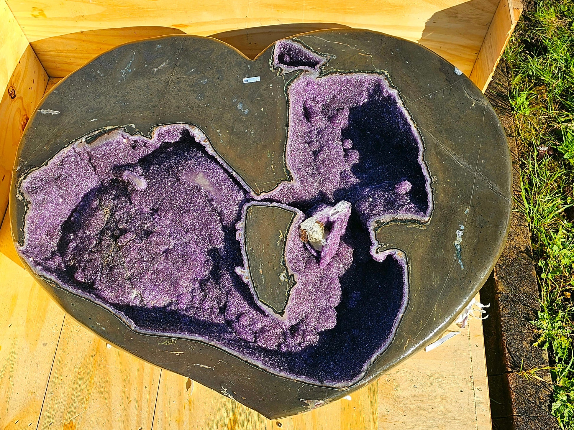 Exceptional Giant Uruguayan Amethyst Crystal Heart