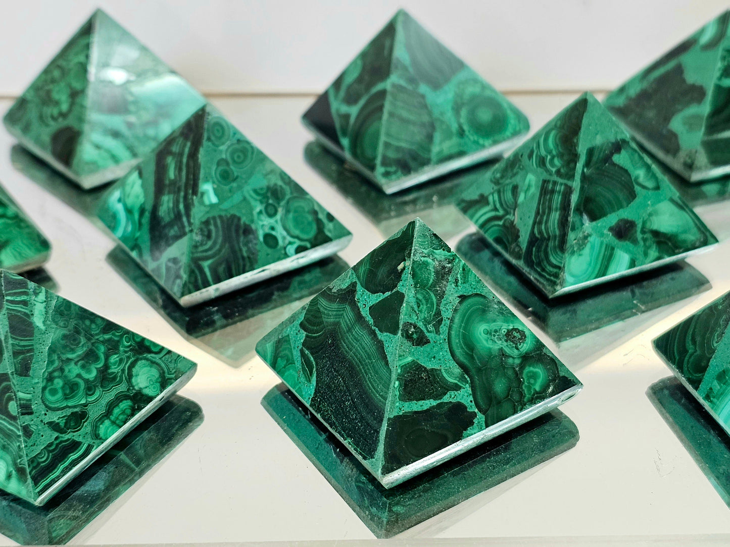 Malachite Crystal Pyramid