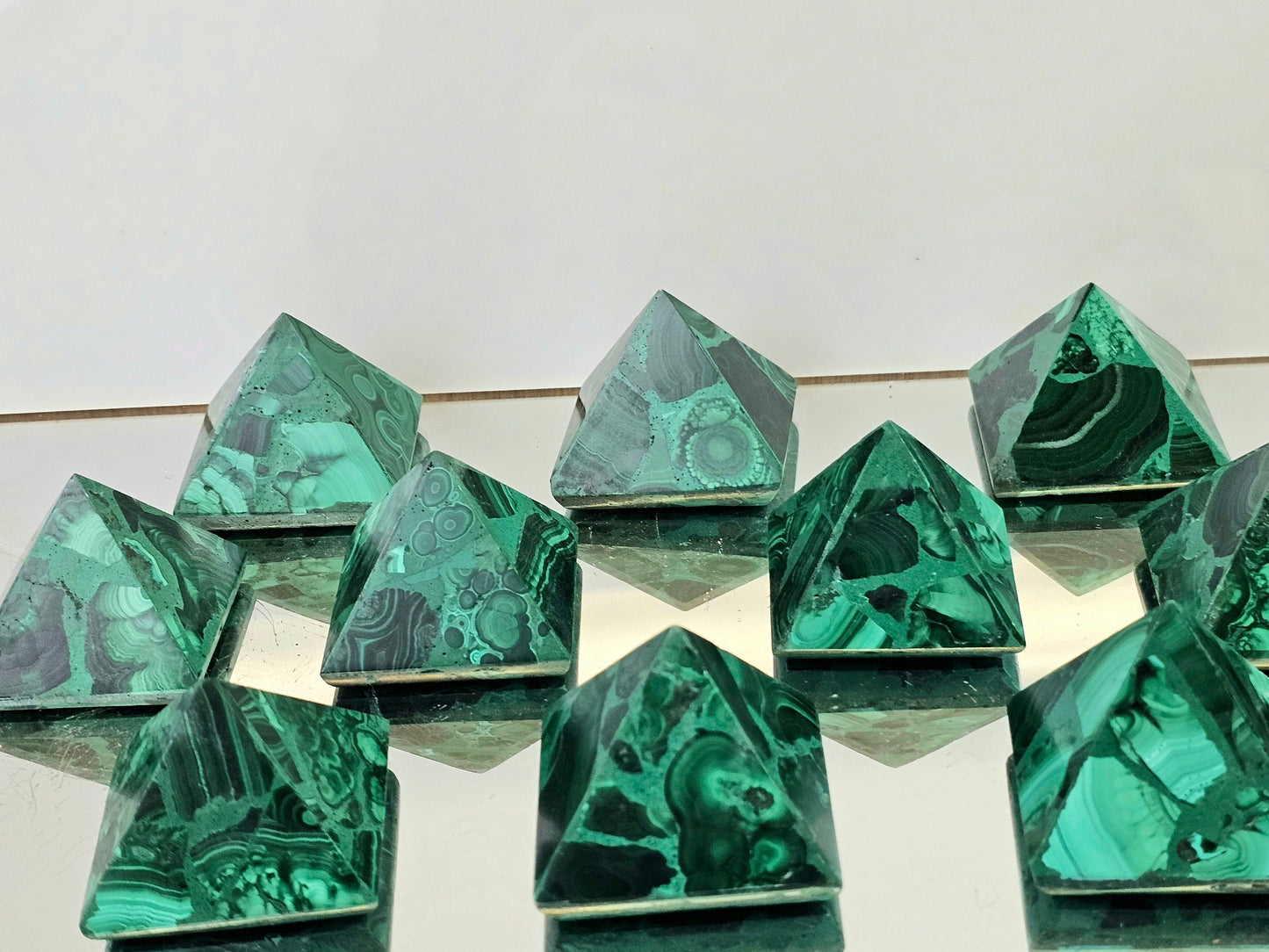 Malachite Crystal Pyramid