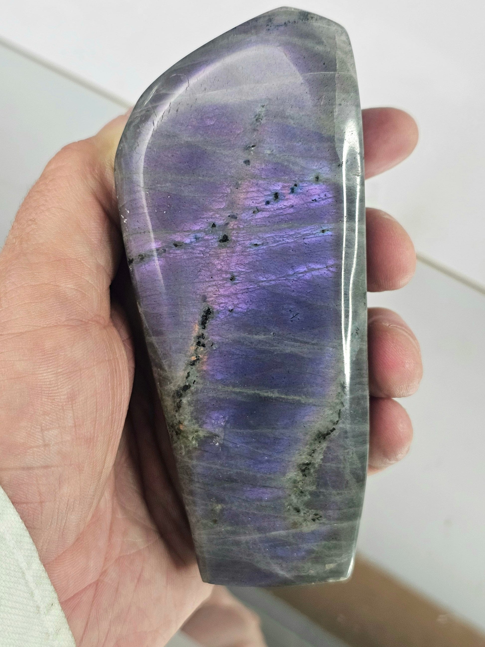 high quality purple labradorite crystal