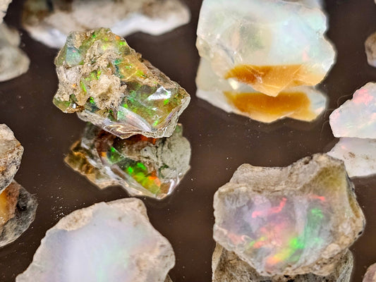 Opal Crystal Specimen in Display Case