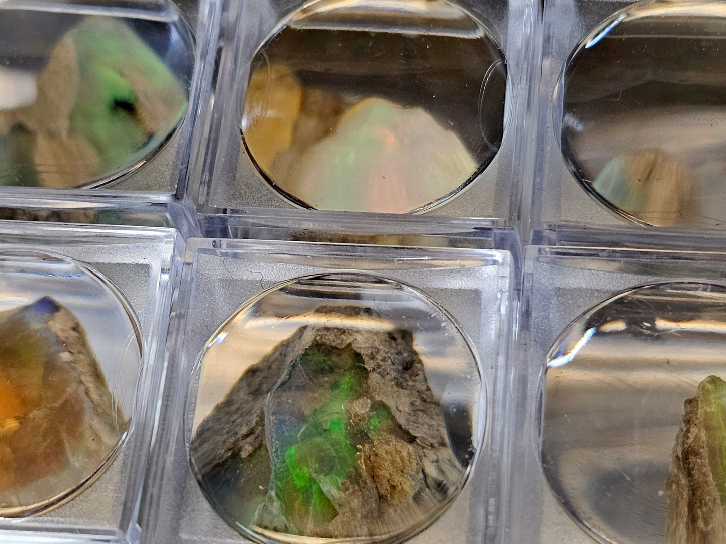 Opal Crystal Specimen in Display Case