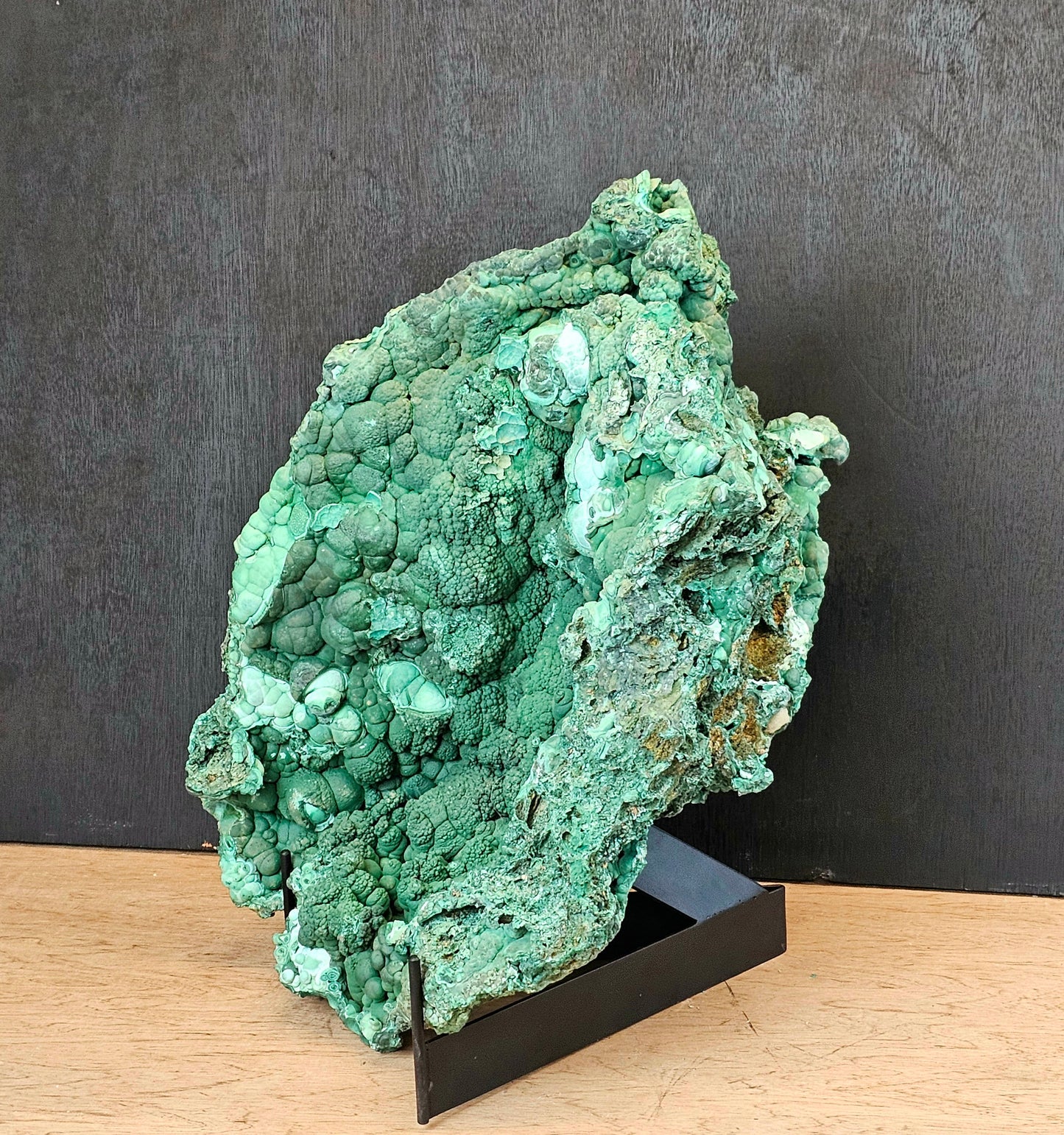 Very Large Malachite Stalactite Crystal Geode