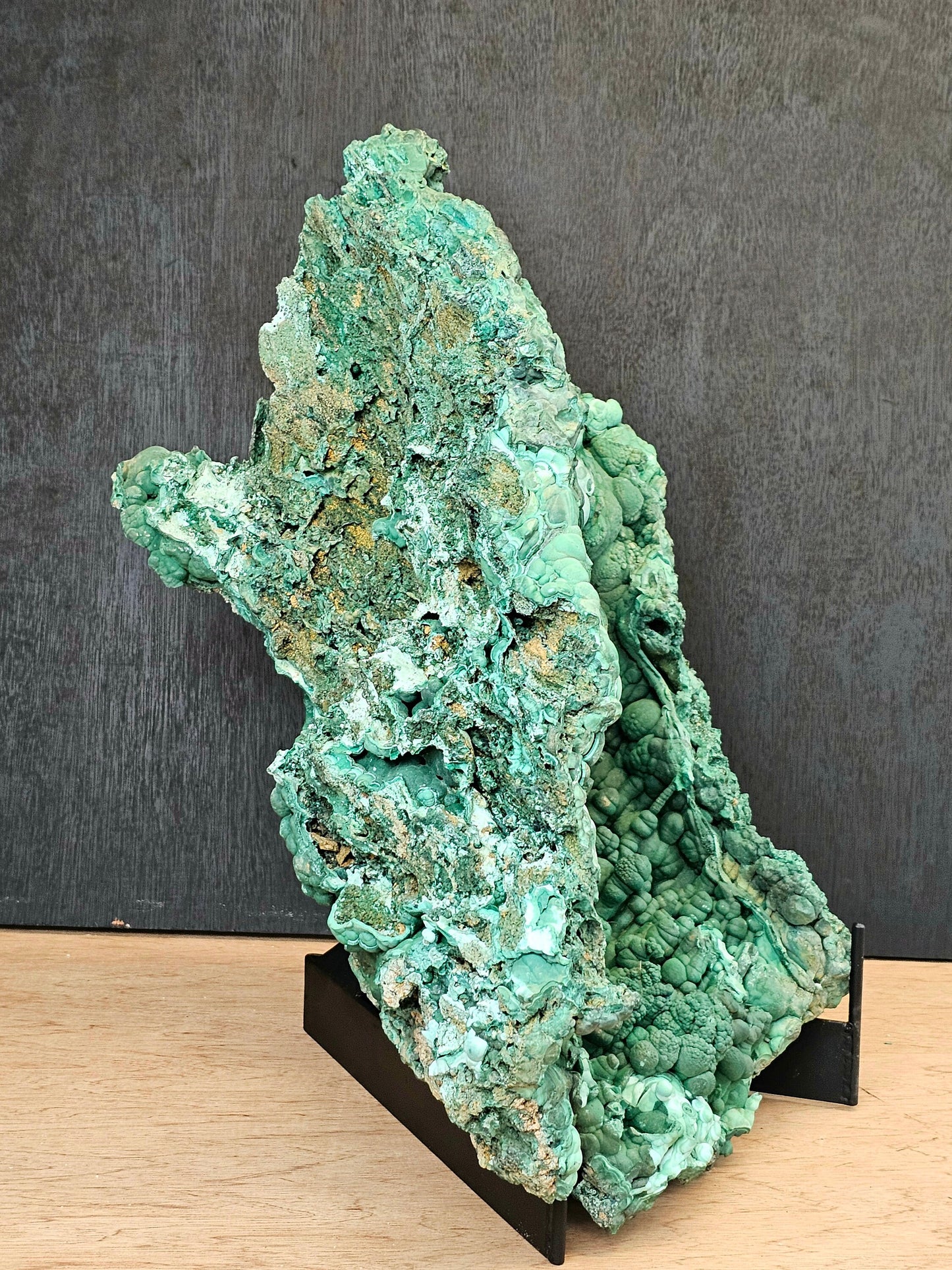 Very Large Malachite Stalactite Crystal Geode