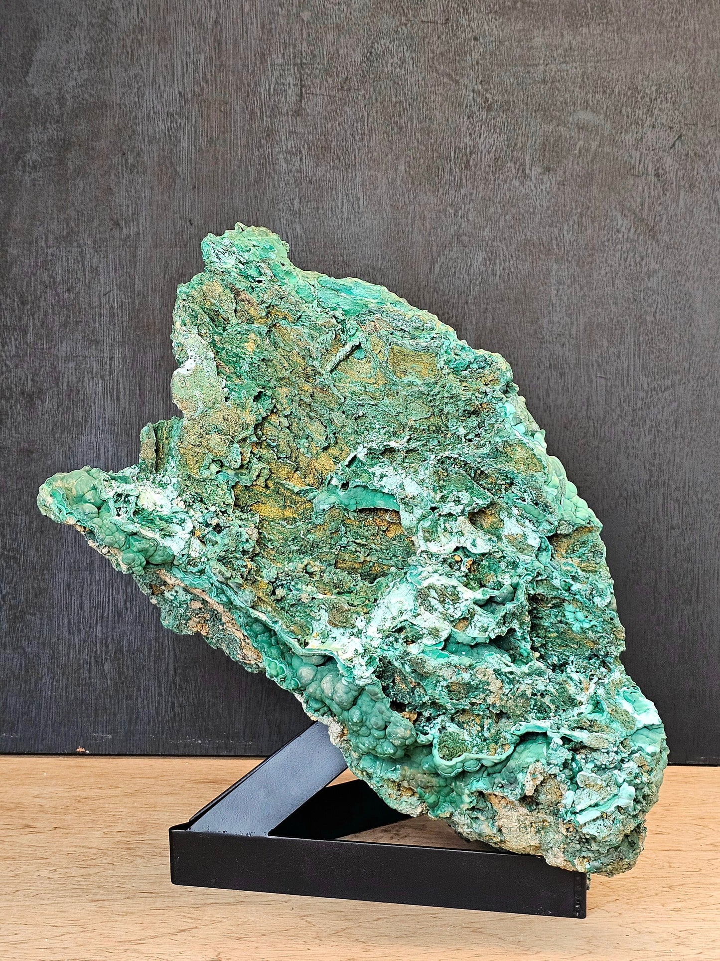Very Large Malachite Stalactite Crystal Geode