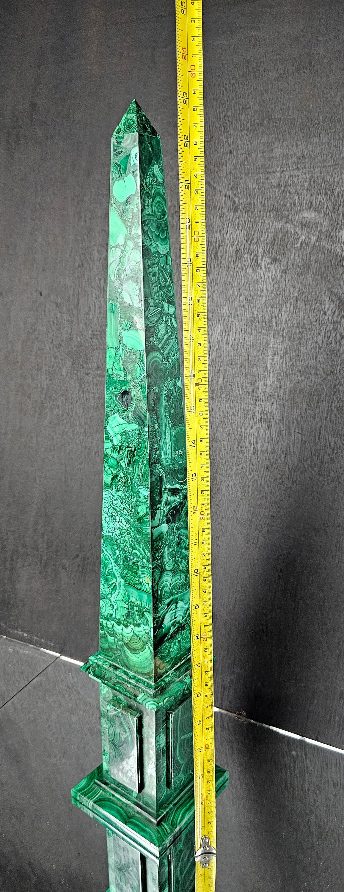 Very Large Malachite Crystal Obelisk (#3)