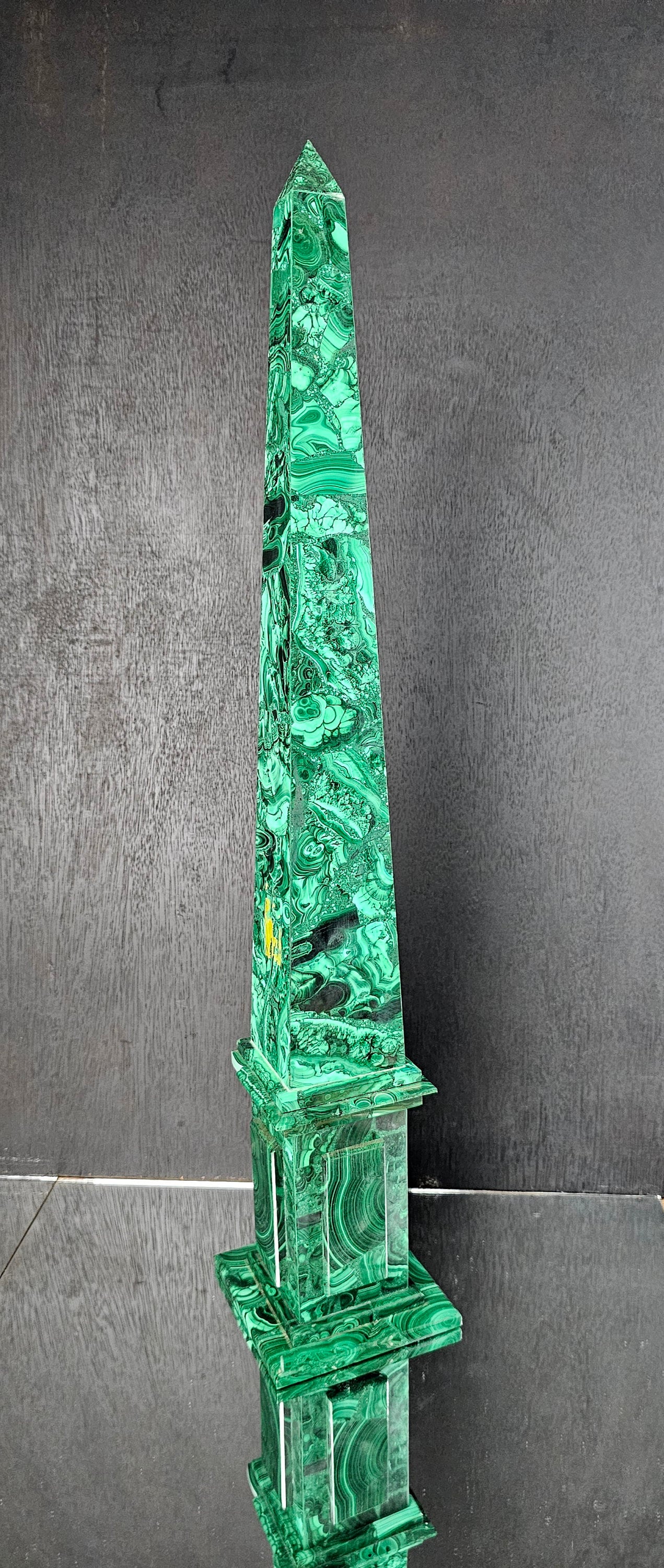 Very Large Malachite Crystal Obelisk (#3)