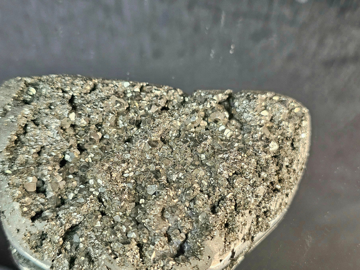 Extra Large Pyrite Crystal Palmstone (#4)