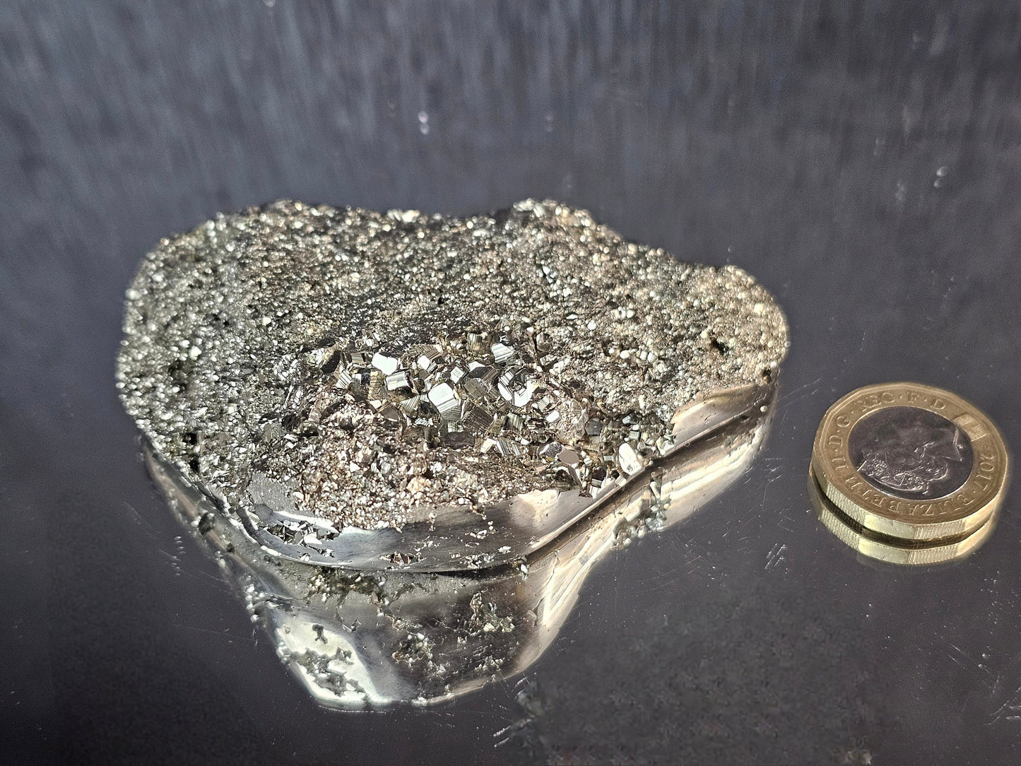 Extra Large Pyrite Crystal Palmstone (#5)