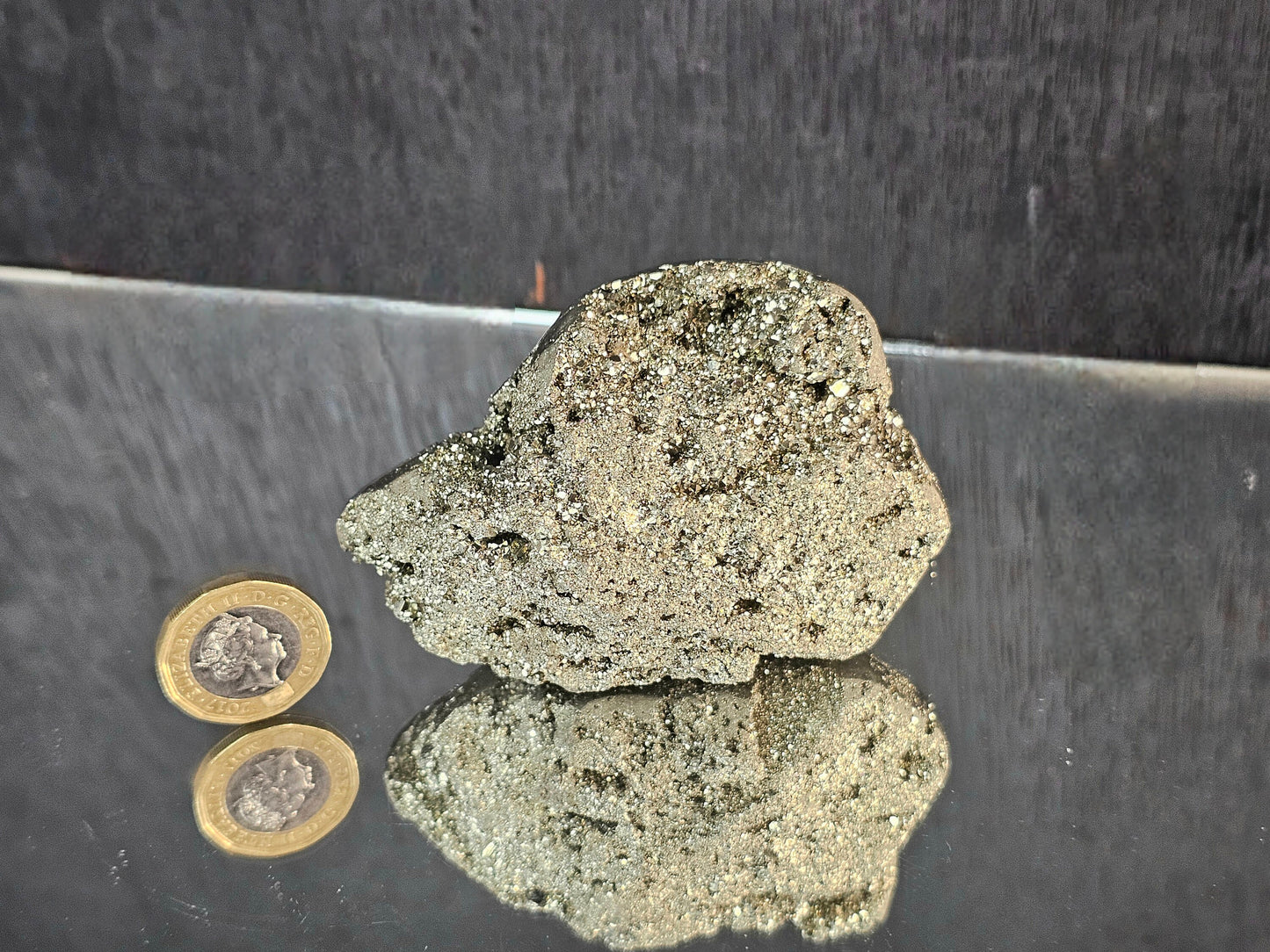 Extra Large Pyrite Crystal Palmstone (#3)