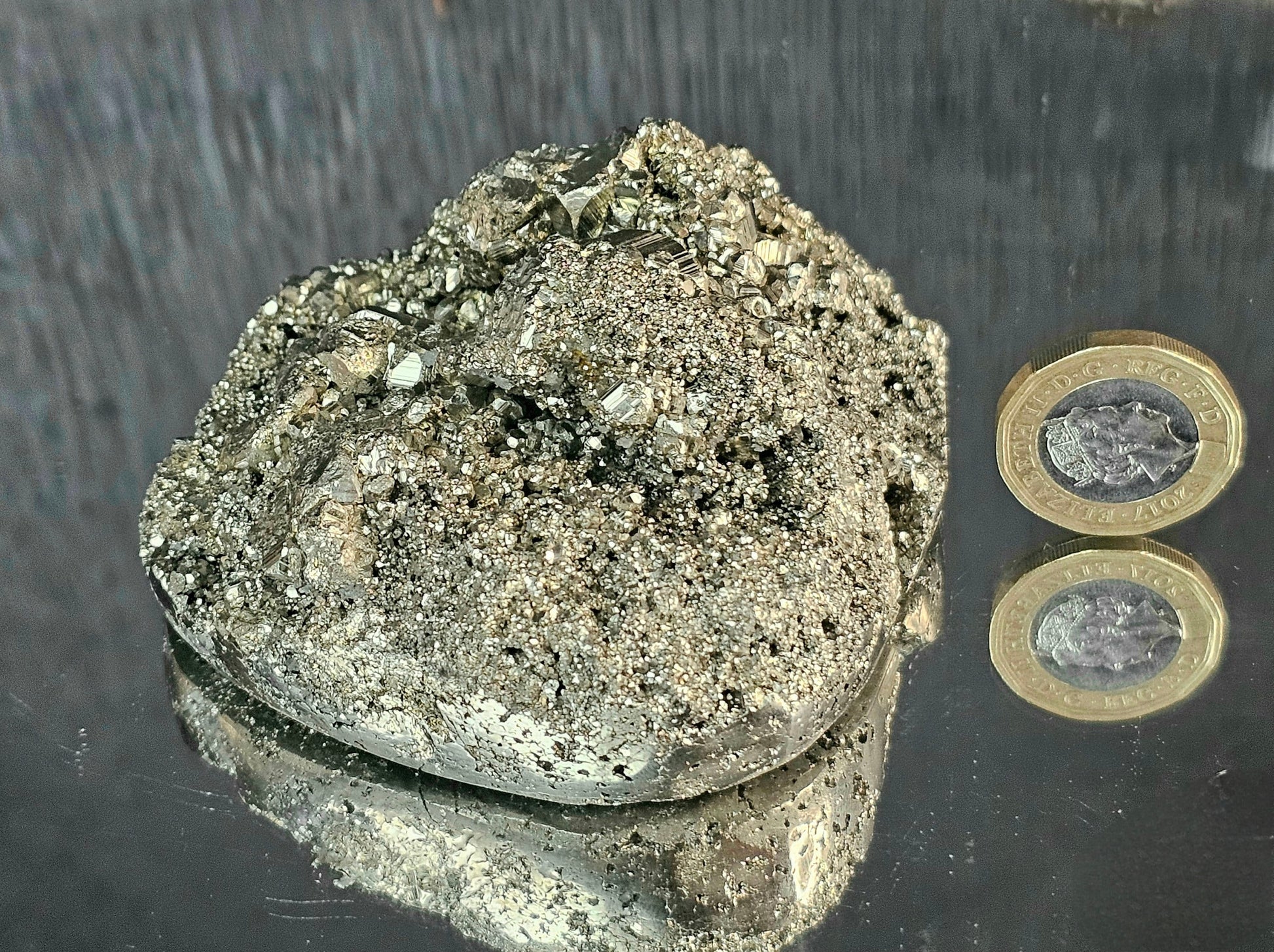 Extra Large Pyrite Crystal Palmstone (#1) – Distinction Crystals