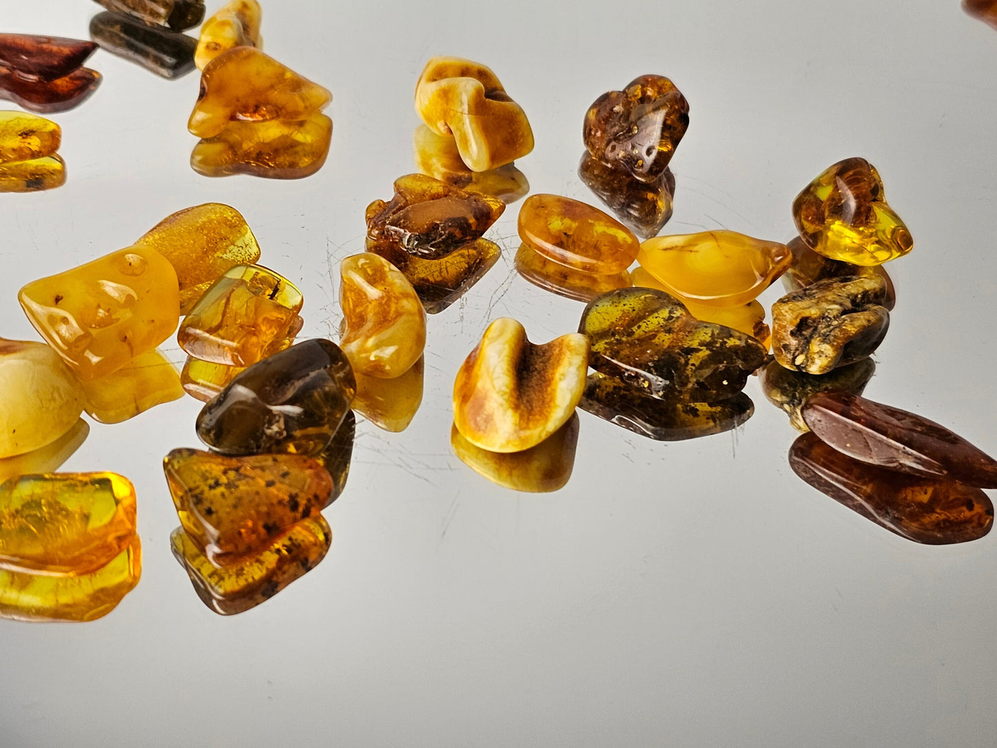 Polished natural baltic amber