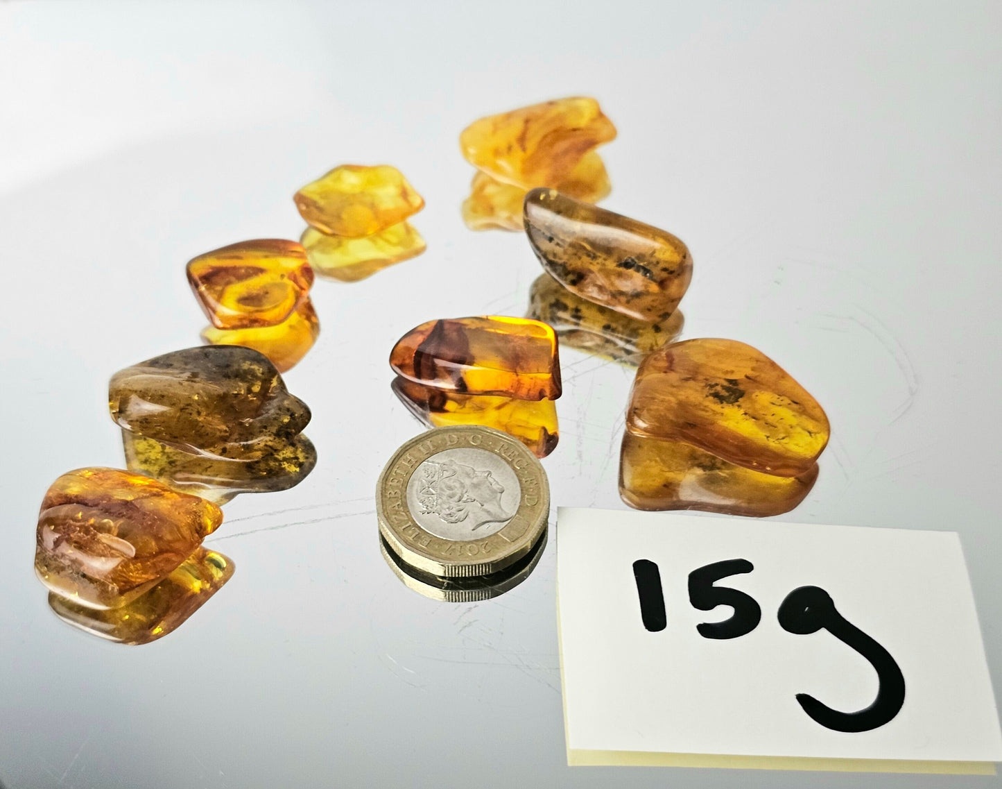 Polished natural baltic amber