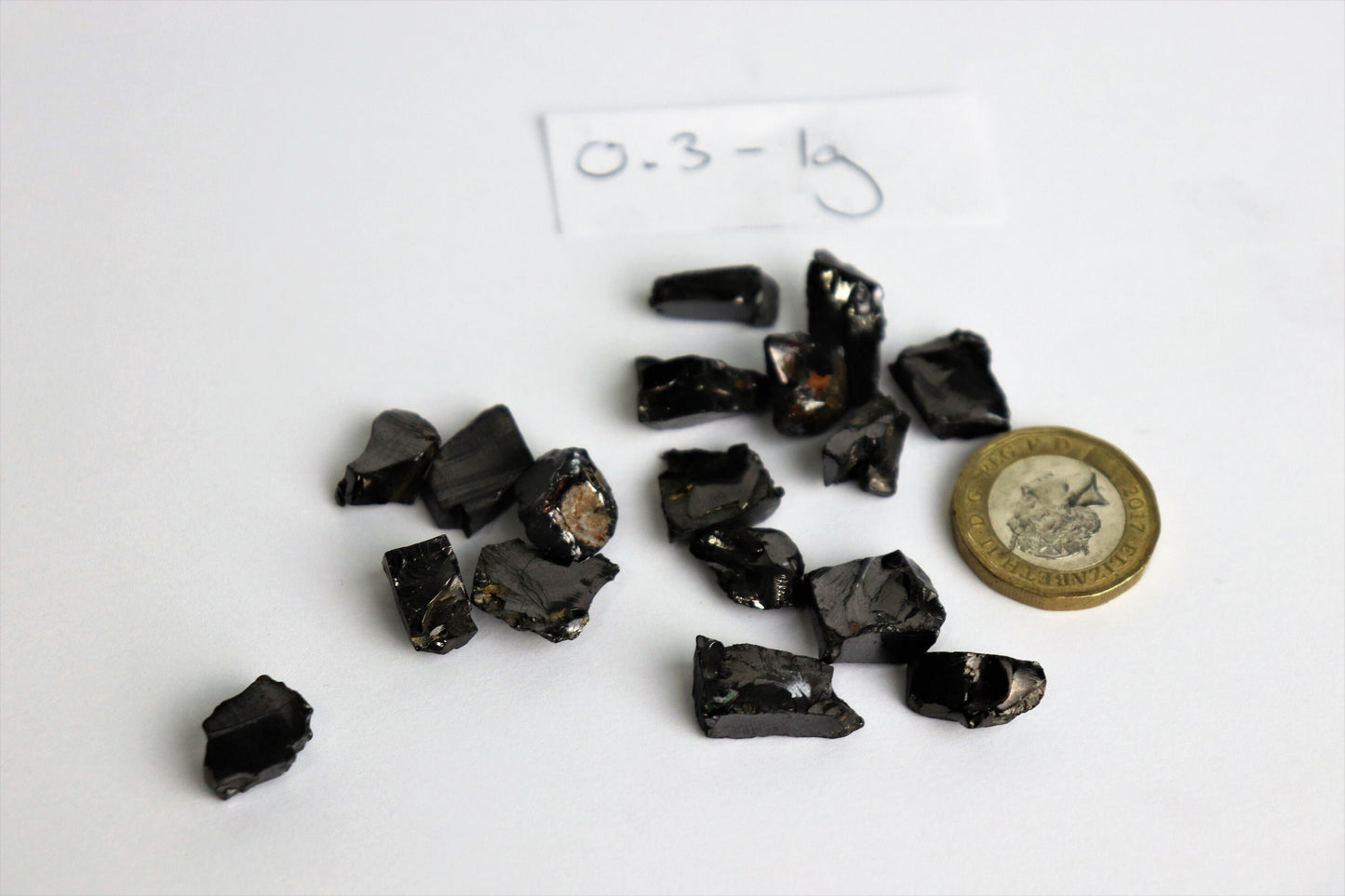 Elite shungite raw natural piece  0.3 - 5g