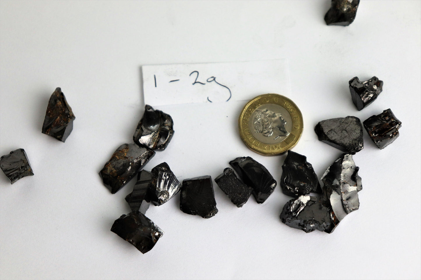 Elite shungite raw natural piece  0.3 - 5g