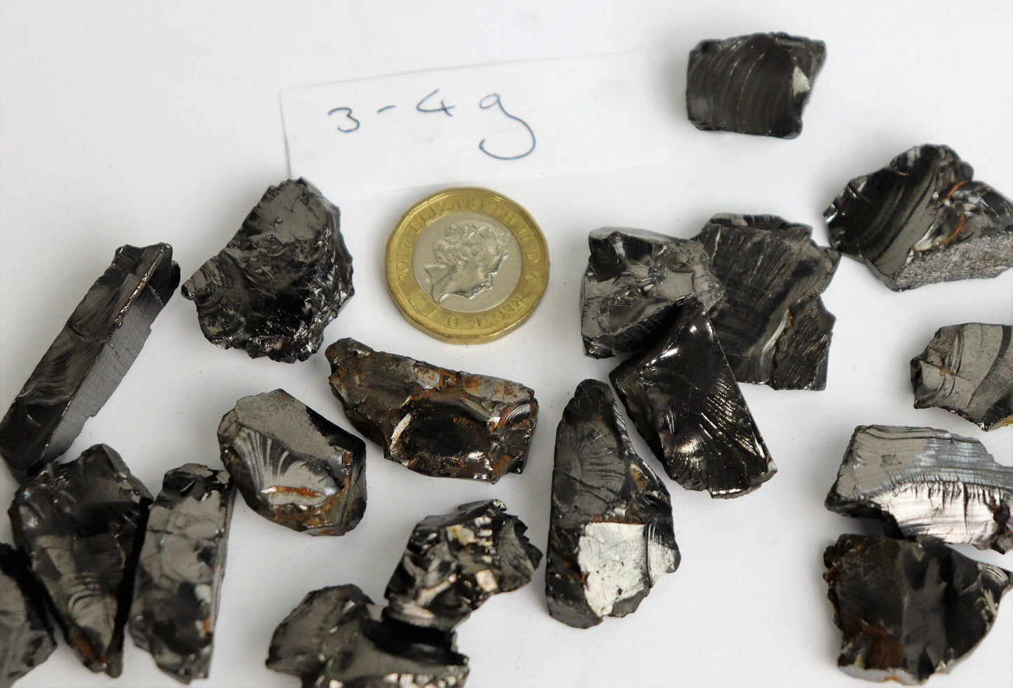 Elite shungite raw natural piece  0.3 - 5g
