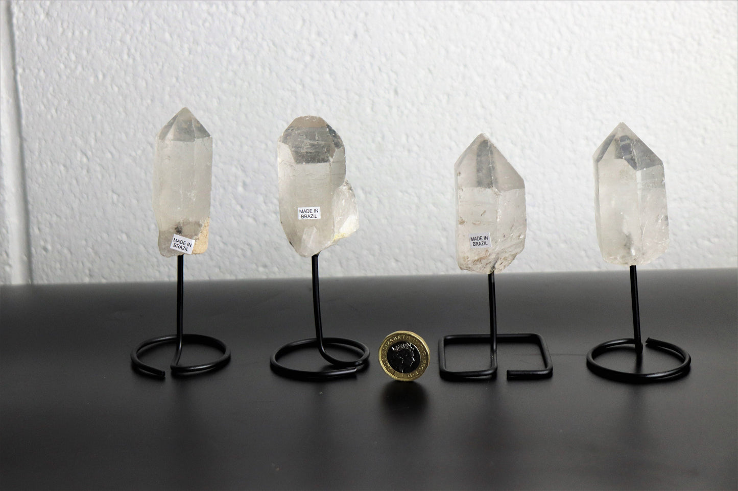 Amethyst & quartz crystal points 10cm