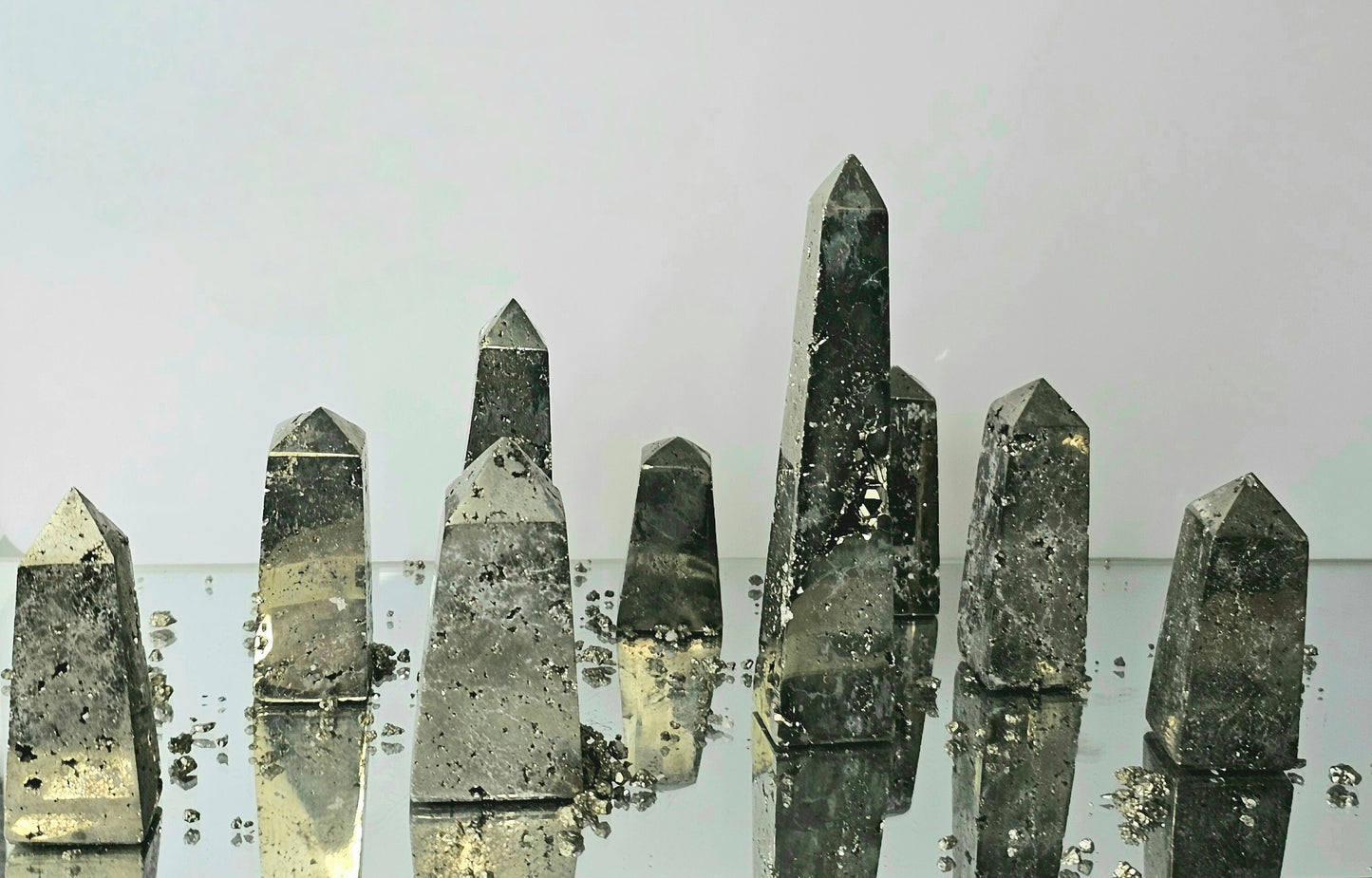 Pyrite crystal obelisk