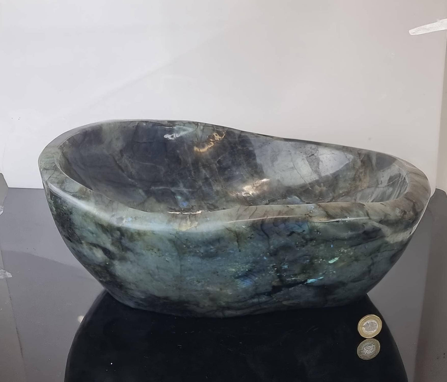 large big labradorite crystal bowl