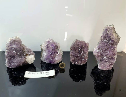 Amethyst crystal cut base
