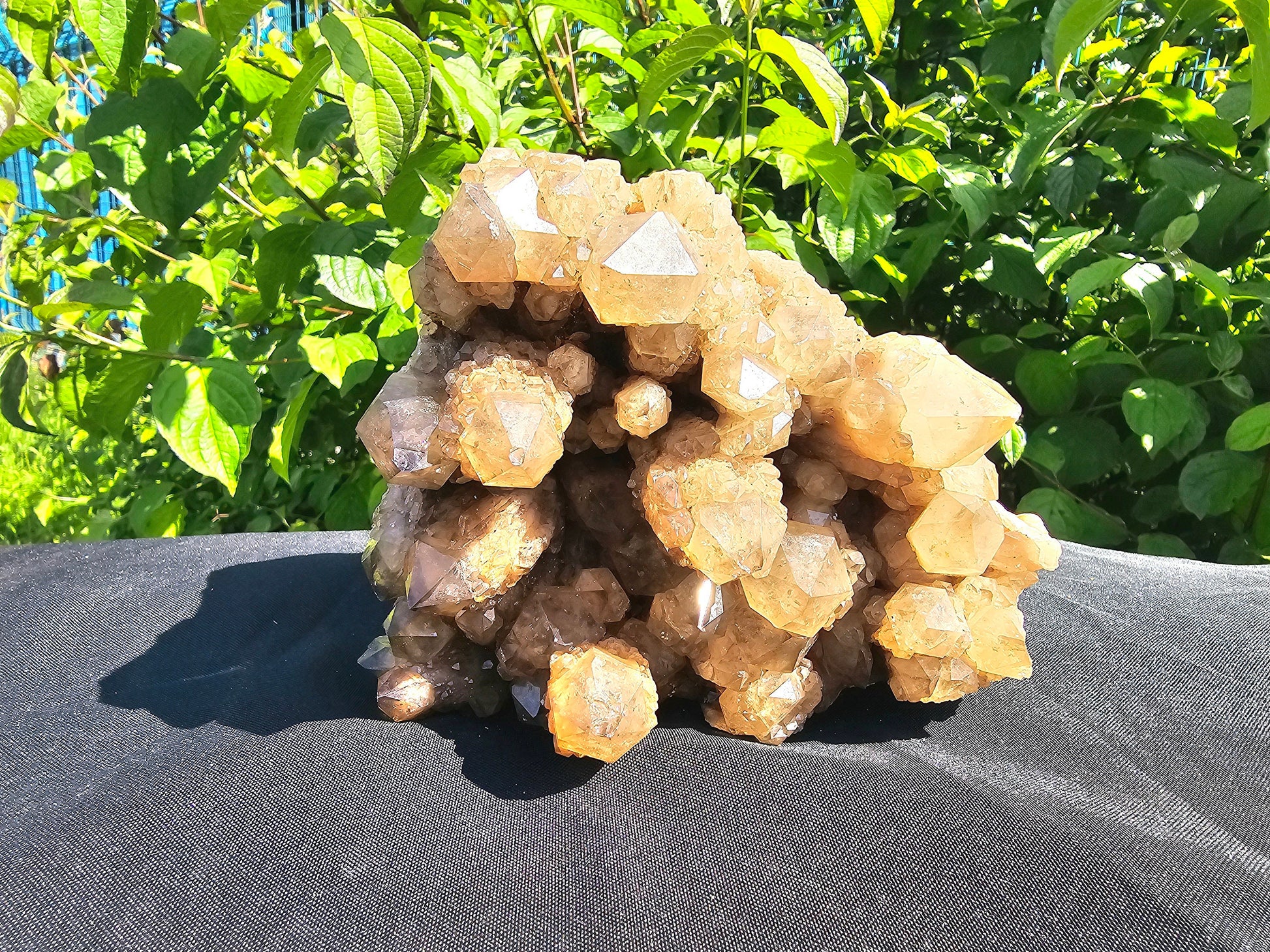 huge natural citrine cluster