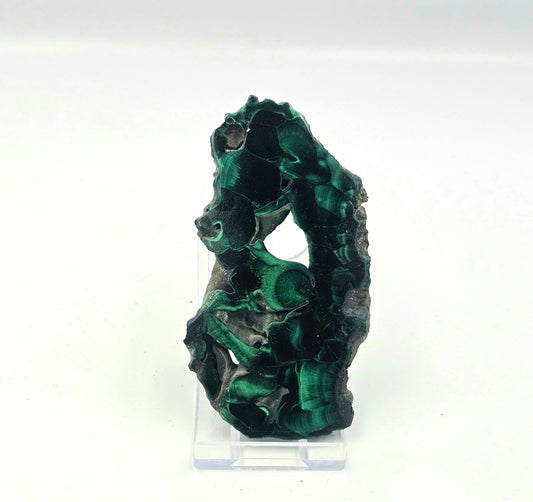 Small malachite crystal slice
