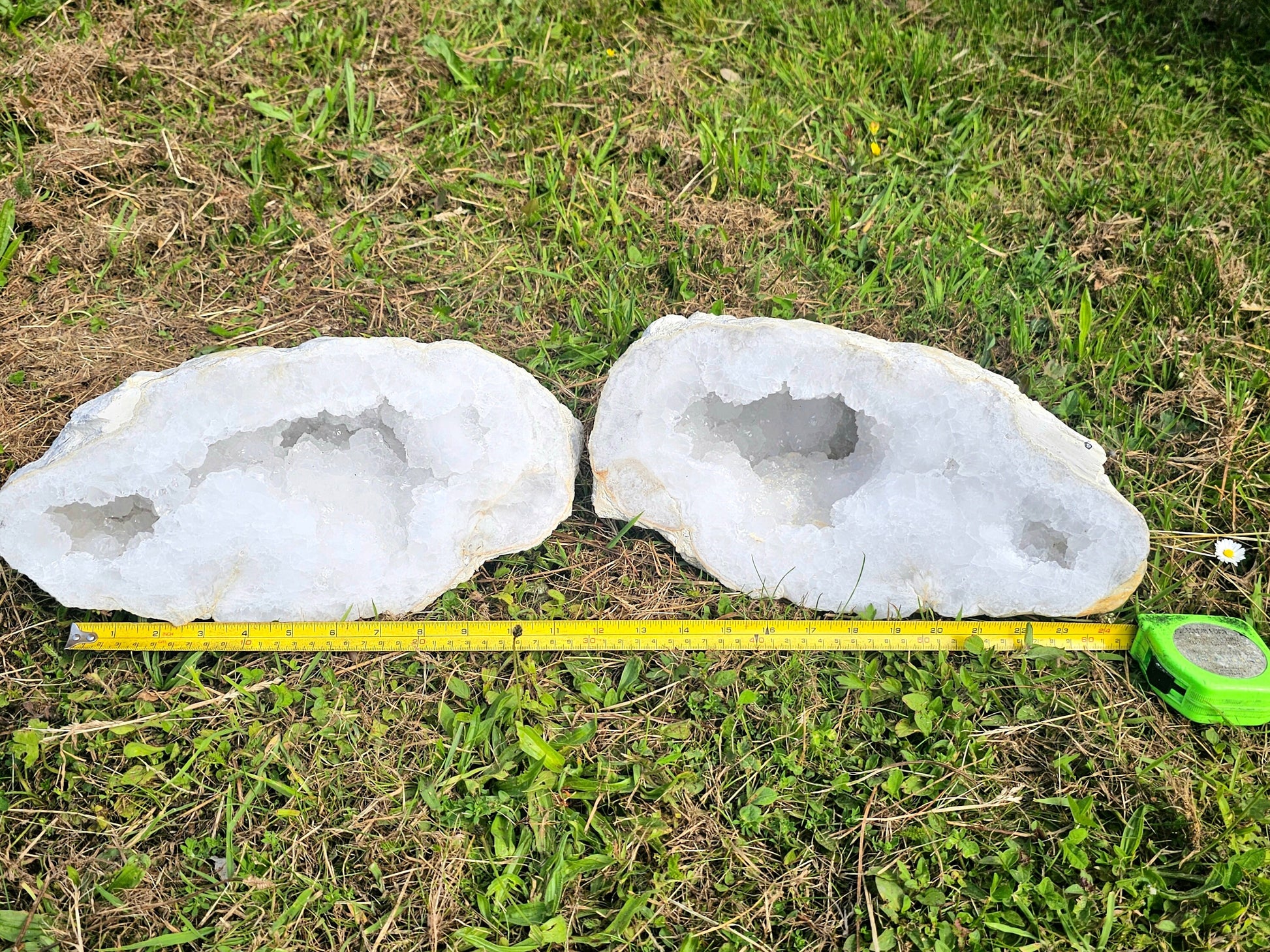 broken quartz crystal geode