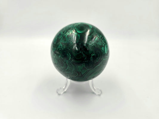 large malachite crystal sphere