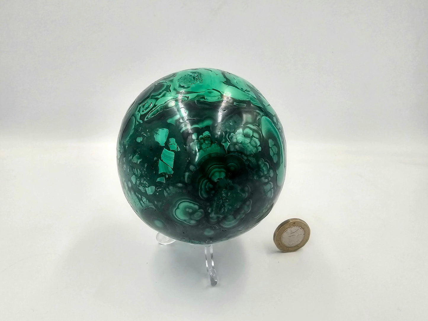 malachite crystal spheres
