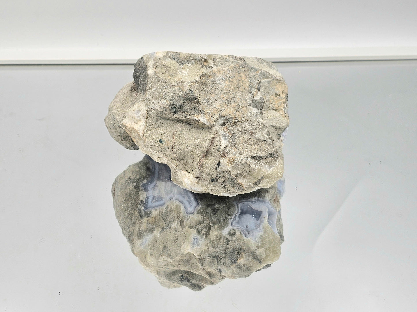 Large Blue Lace Agate Crystal Geode (#4)
