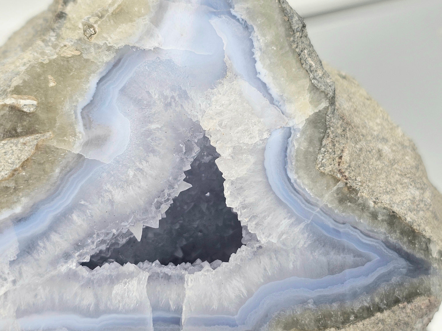 Large Blue Lace Agate Crystal Geode (#4)