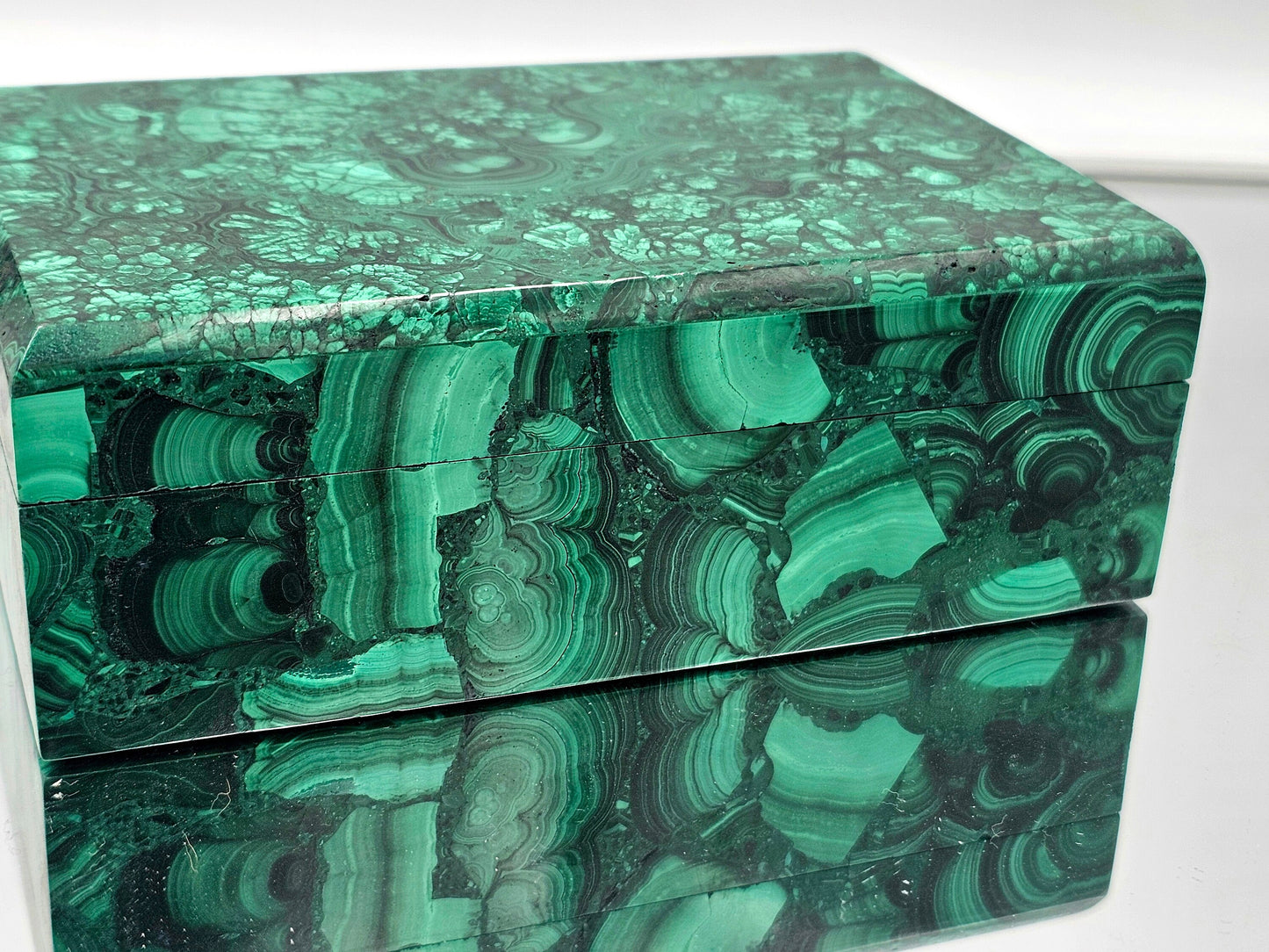 Large Malachite Crystal Jewellery Storage Box