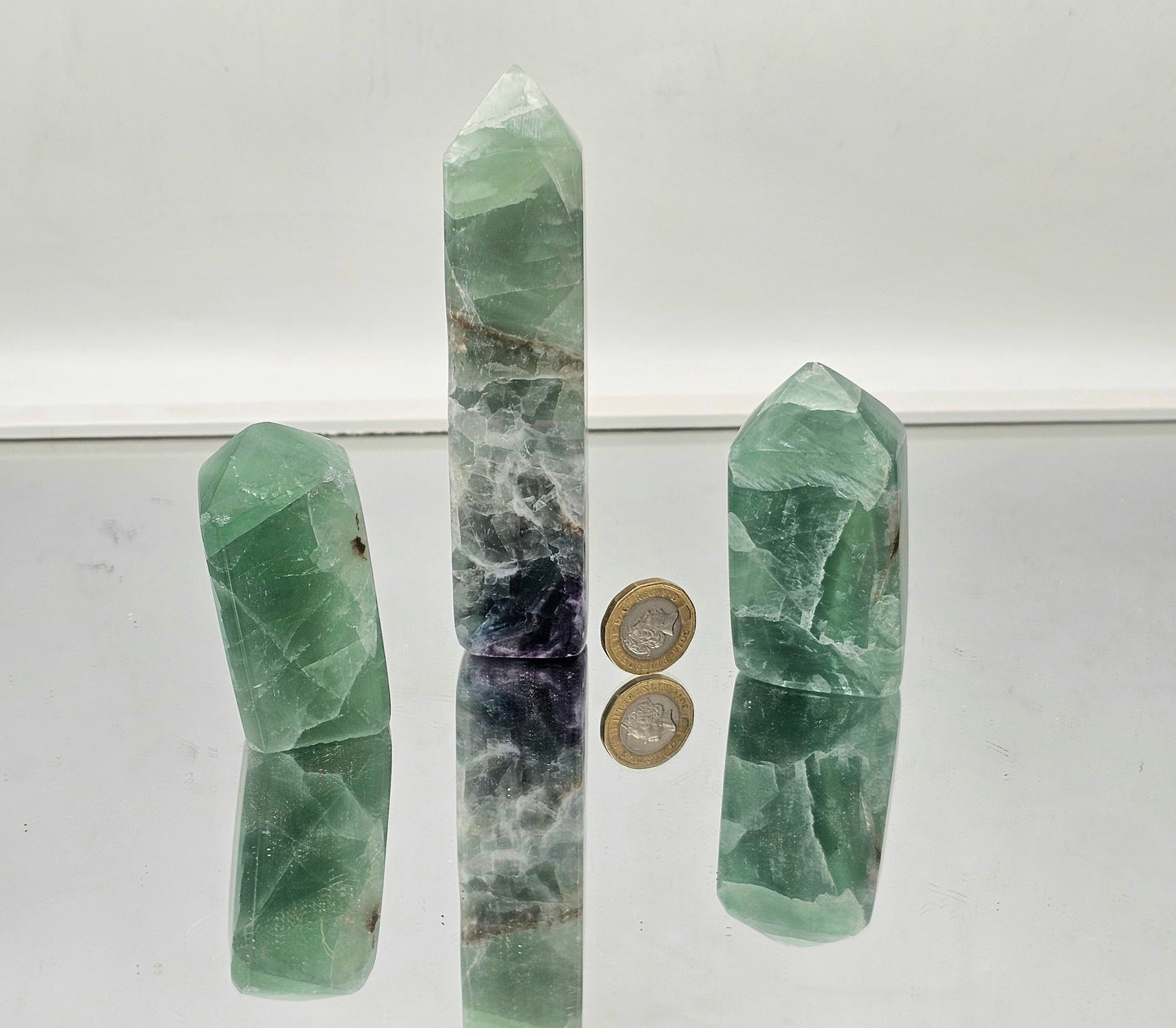 3x Fluorite Crystal Towers  (#8)