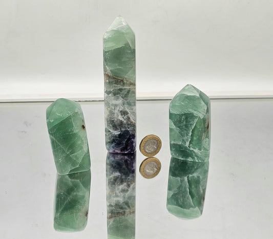 3x Fluorite Crystal Towers  (#8)