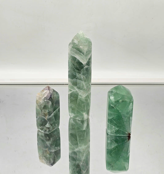 3x Fluorite Crystal Towers  (#7)