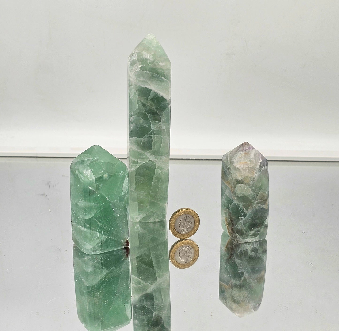 3x Fluorite Crystal Towers  (#7)