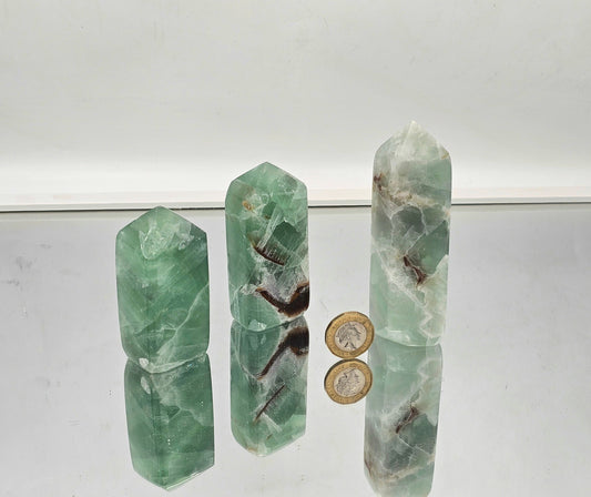 3x Fluorite Crystal Towers  (#4)