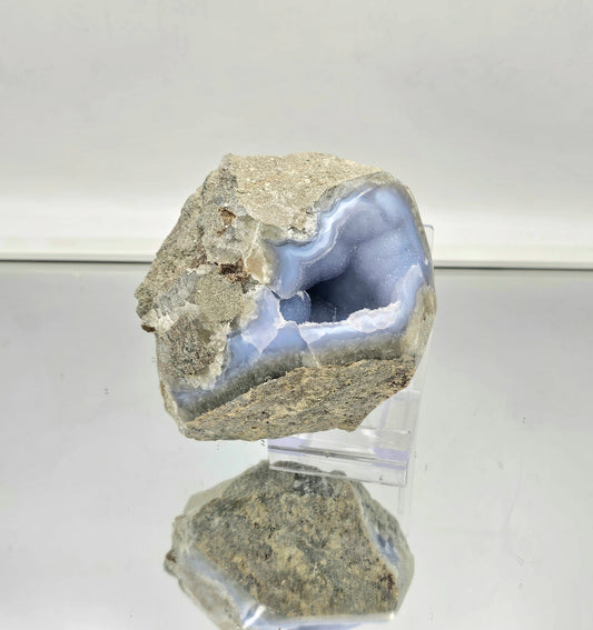 Large Blue Lace Agate Crystal Geode (#16)