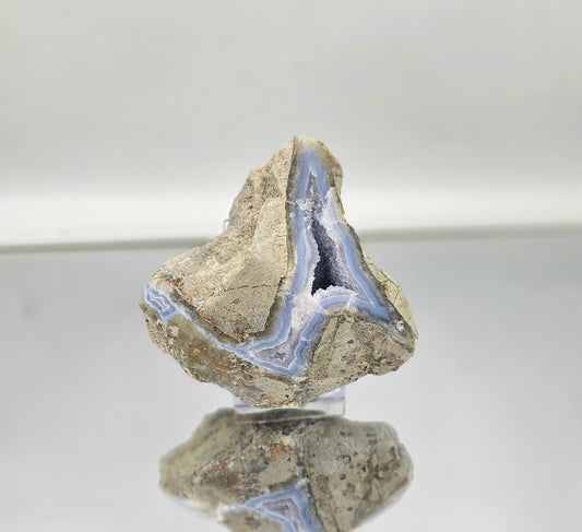 Large Blue Lace Agate Crystal Geode (#14)