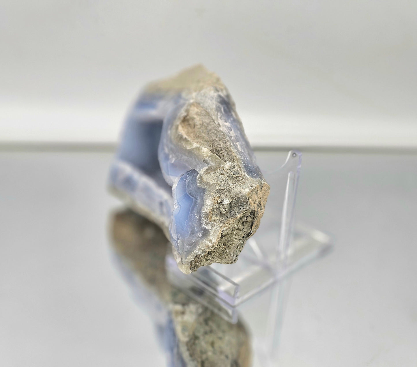 Large Blue Lace Agate Crystal Geode (#12)