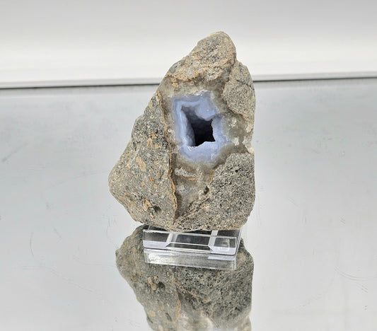 Small Blue Lace Agate Crystal Geode (#27)