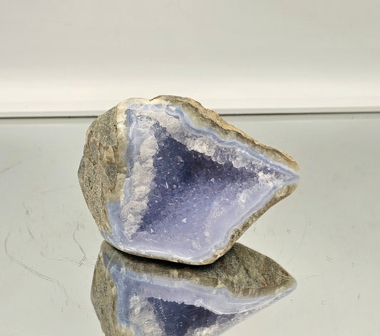 Blue Lace Agate Crystal Geode (#25)