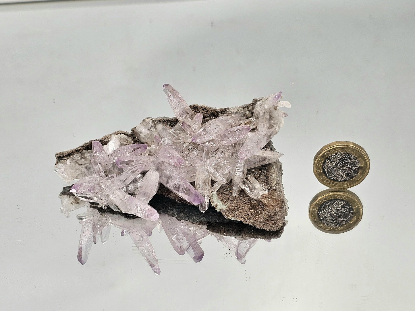 High-grade Veracruz amethyst crystal with clear, sharp points