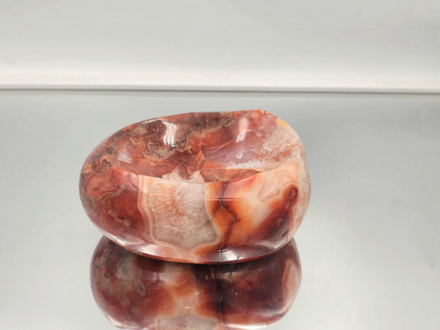 Large Carnelian Crystal Bowl - Soap Dish (#5)