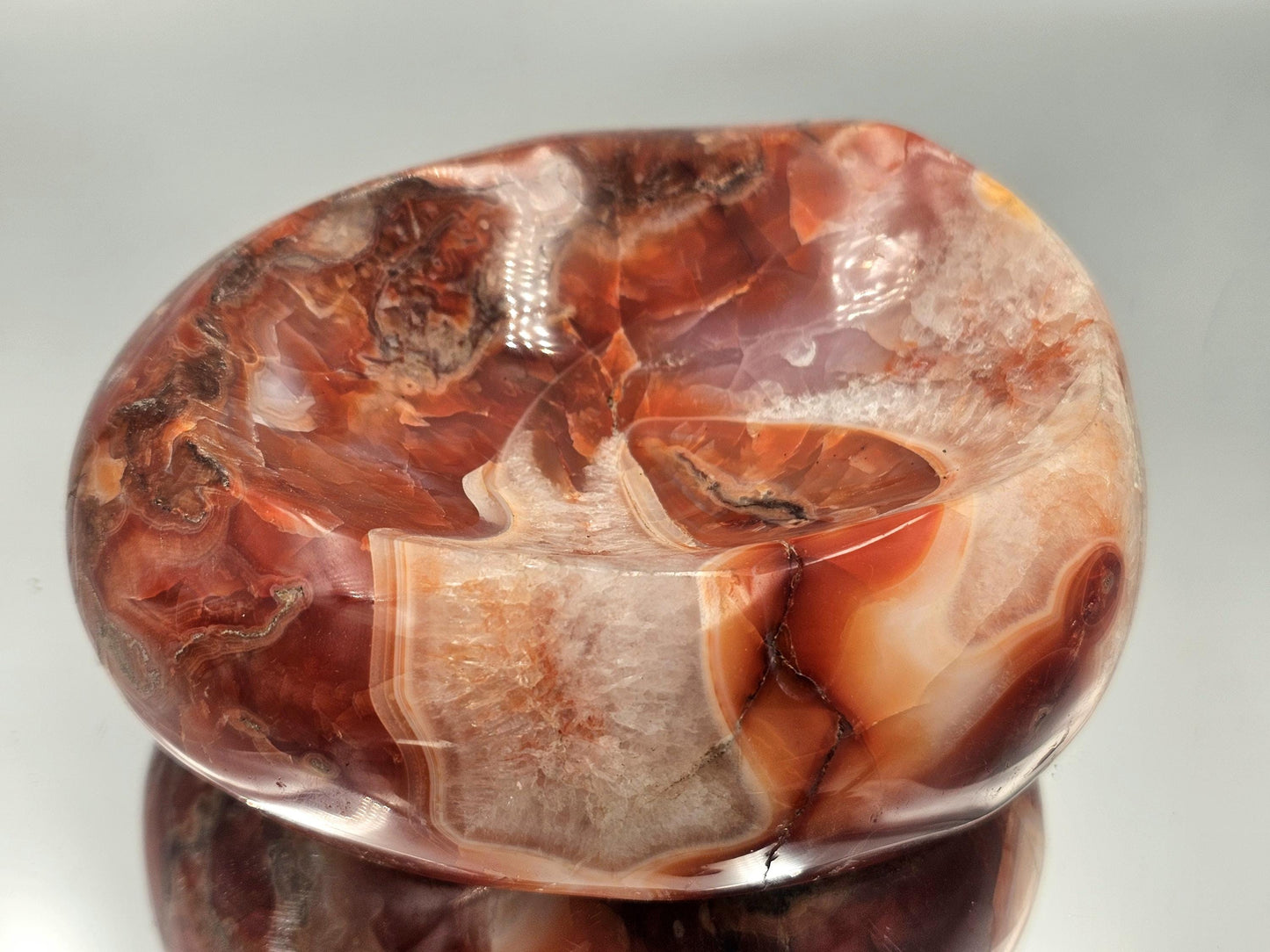 Large Carnelian Crystal Bowl - Soap Dish (#5)