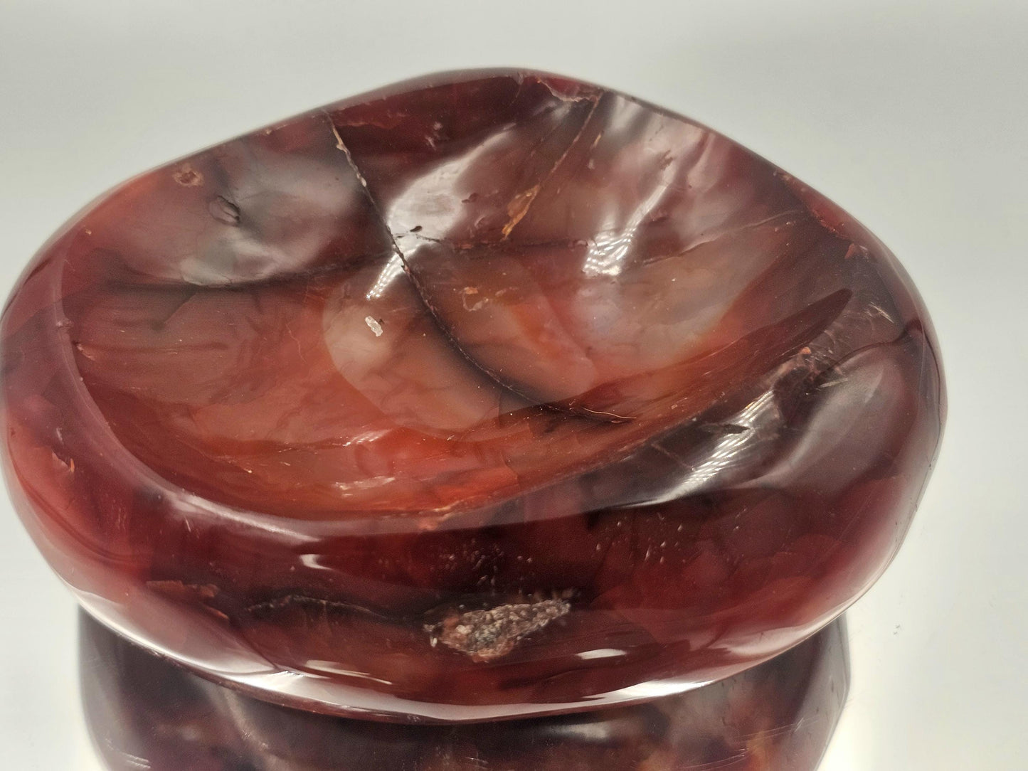 Large Carnelian Crystal Bowl - Soap Dish (#5)