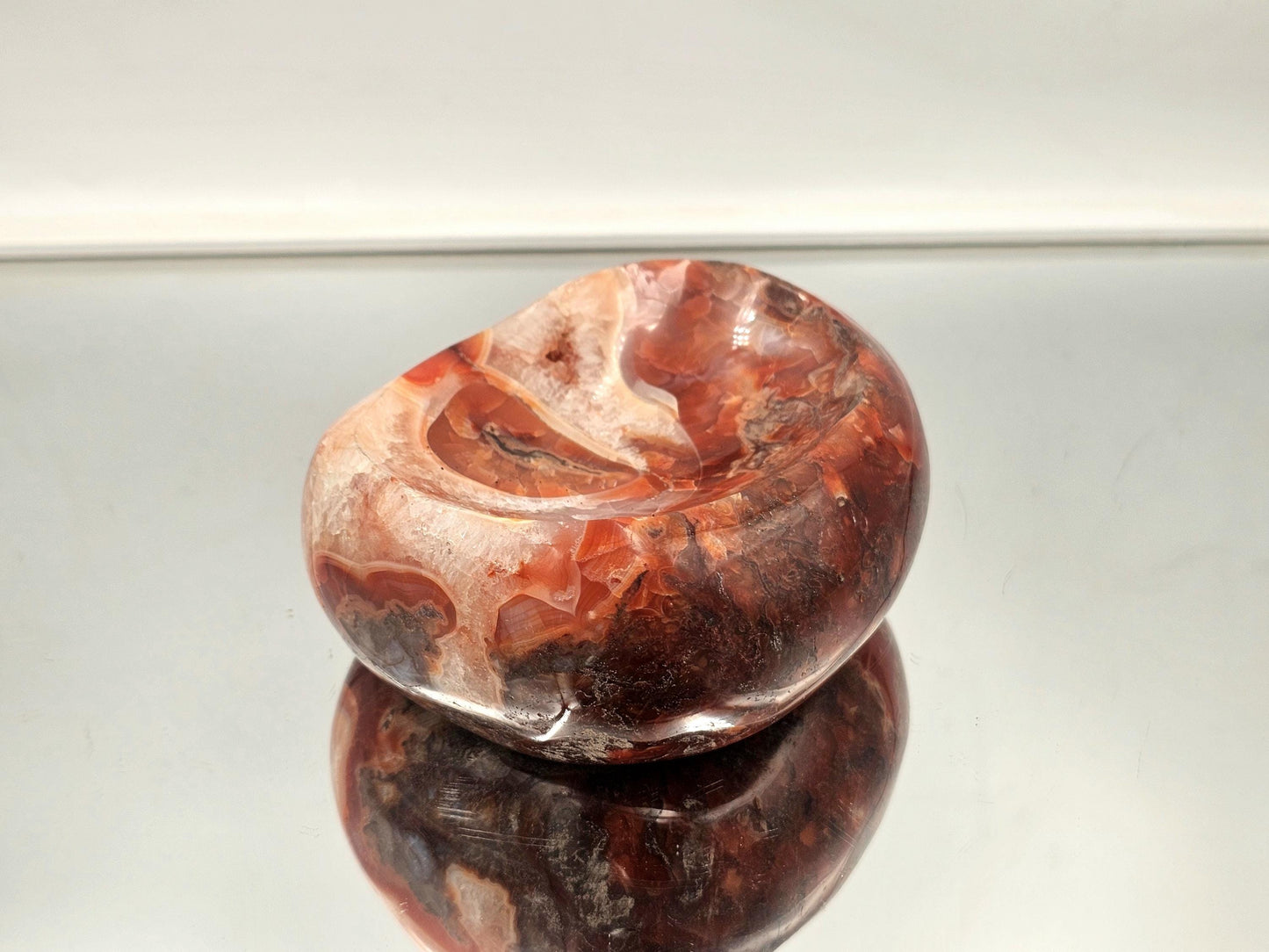 Large Carnelian Crystal Bowl - Soap Dish (#5)